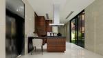 Sleek Durable And Customizable Modern Walnut-Style Stainless Steel Kitchen