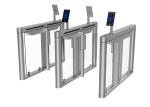 180 Degree Swing Gate Turnstile Brushless DC Pedestrian Control SS304 Acrylic