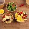 Buy cheap Customized Disposable Heatable Food Packaging Boxes Round Kraft Paper Salad Plates Bowl from wholesalers