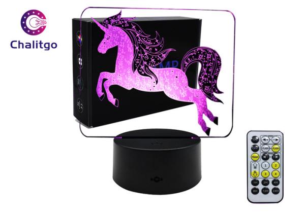 Buy cheap 4.5~5V 3D LED Illusion Lamps Child Gifts Age 2 Unicorn For Christmas New Year from wholesalers