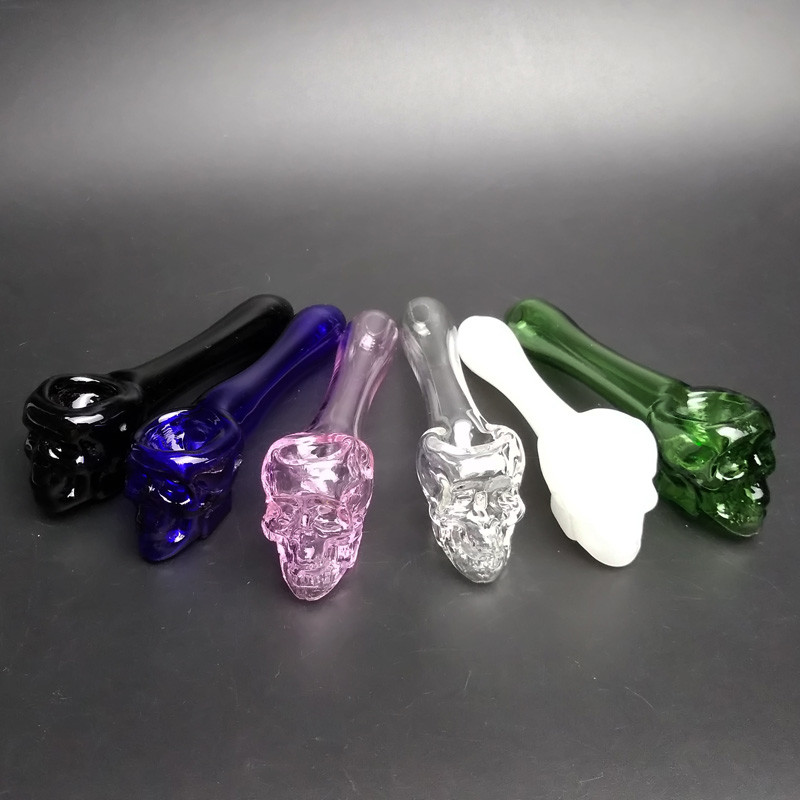 Small Pyrex Hookah Pipe , Straight Smooking Water Pipe 4mm Thick