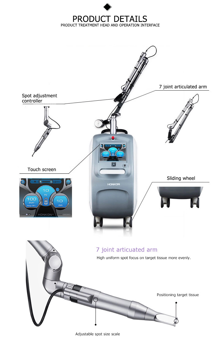 2021 New Popular double rod vertical large tatoo removal ndyag picosecond laser for salon