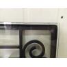 Buy cheap Galvanized Wrought Iron Glass 22"*48" Black Inlaid Double Tempered Glass from wholesalers