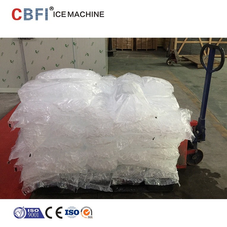 Energy Efficiency 22mm Ice Tube Machine Water Cooling With Condenser