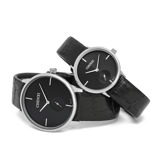 Famous Brand CHENXI Super Simple Classic Sport Watchn Stainless Steel Case Leather Watches