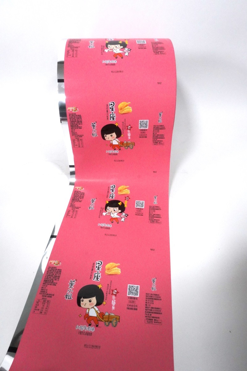 Safety Film Laminated PET/VMPET/PE Plastic Food/Snacks/Nuts Packaging Plastic Film Roll
