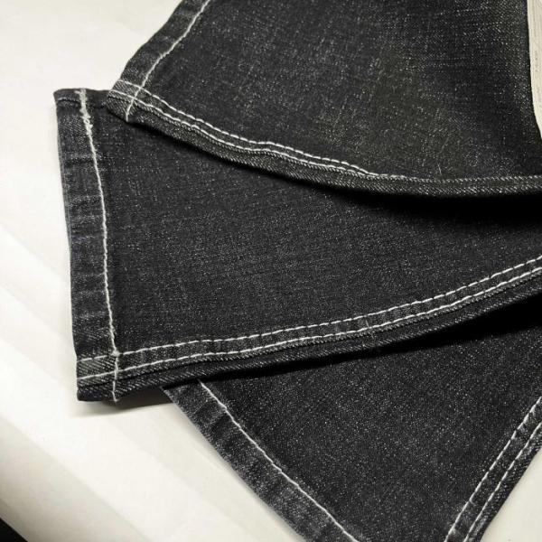 Buy cheap Breathable Sulfur Black Cotton Denim Fabric Cloth 170cm 11.5 Oz from wholesalers