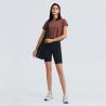 Buy cheap Quick Drying Loose Short Sleeve T Shirt Womens Fitting Yoga Crop Tops from wholesalers