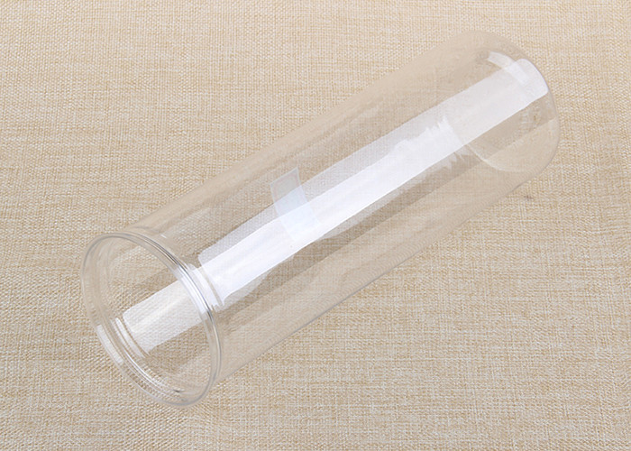 401# 1000ml Round Clear Plastic Cylinder PET Food Grade Easy Open Can Tank