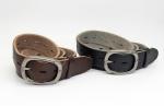 Embossed Thread Mens Slim Leather Belt , Fashionable Mens Belts 3.8cm Width