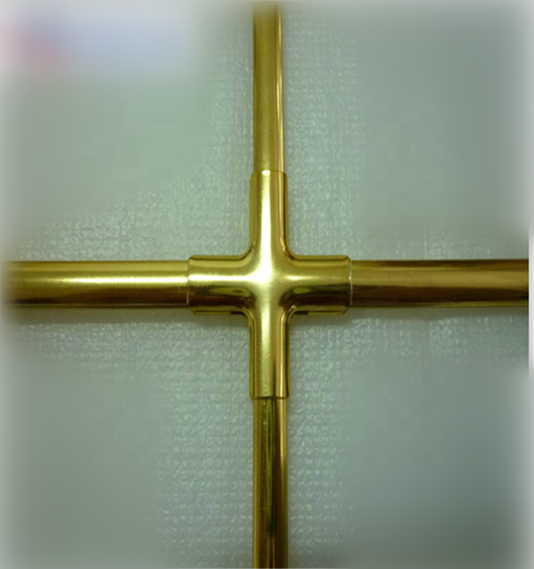 Golden 5*8 georgian glazing bars with flower decoration for glass door accessories