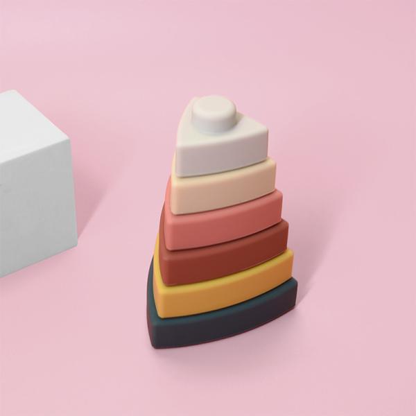 Buy cheap FDA Silicone Educational Baby Stacking Blocks BPA Free 100% Food Grade from wholesalers