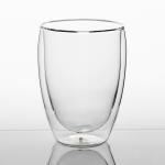 Mouth Blown 12 Oz Double Wall Drinking Glass Coffee Cups 342ml Borosilicate