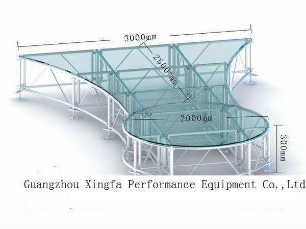 Buy cheap Customized Clear Anti-slip Acrylic Glass Stage Platformas Waterproof from wholesalers