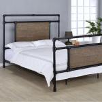Modern Single Layer Black Pipe Frame ODM Metal Iron Bed Industrial