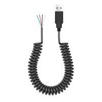 Buy cheap Coiled Spring Wire USB to Open 4 Tinned Bare Wires End Cable product