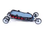Blue Cowboy Canvas Cozy Dog Carrier Trolley Dog Trolley On Wheels 53x39x82cm