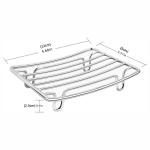 Stainless Steel Rust Proof Self Draining Bar Soap Dish Holder for Shower