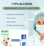70ml Rinse Free Disposable Hand Sanitizer 75 Percent Alcohol Quick Drying