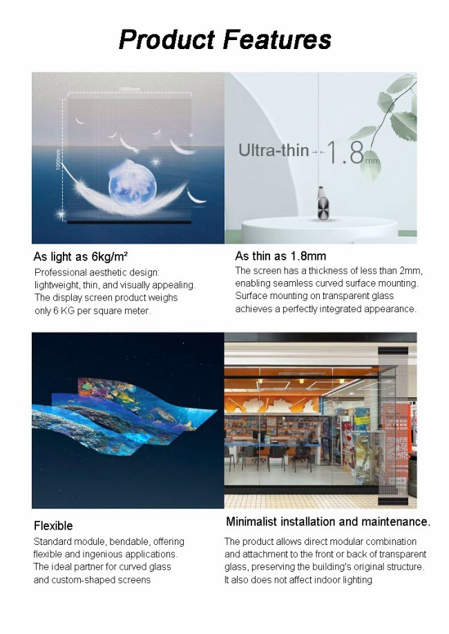 Customized New Technology P3.9 P7.8 1920HZ P10 Full Color HD Advertising Indoor Display Video LED Screen Transparent Glass