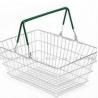 Buy cheap Grocery Store 19L Hand Shopping Basket Zinc Coated Silver Metallic Storage from wholesalers