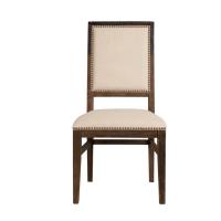 Buy cheap Wholesale square back with nails event dining chair linen fabric chair with product