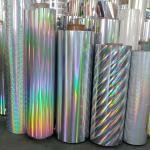 Transparent Self Adhesive Holographic Film Roll Soft Hardness For Laser Printer