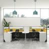 Buy cheap Modern 4 Person Office Furniture Staff Executive Workstation Table With Metle Leg from wholesalers