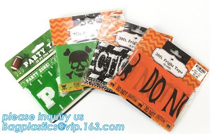 Caution Tape Halloween Red and White Banner Tape,EPI manufacturer in low price Halloween Caution Tape bagplastics packag