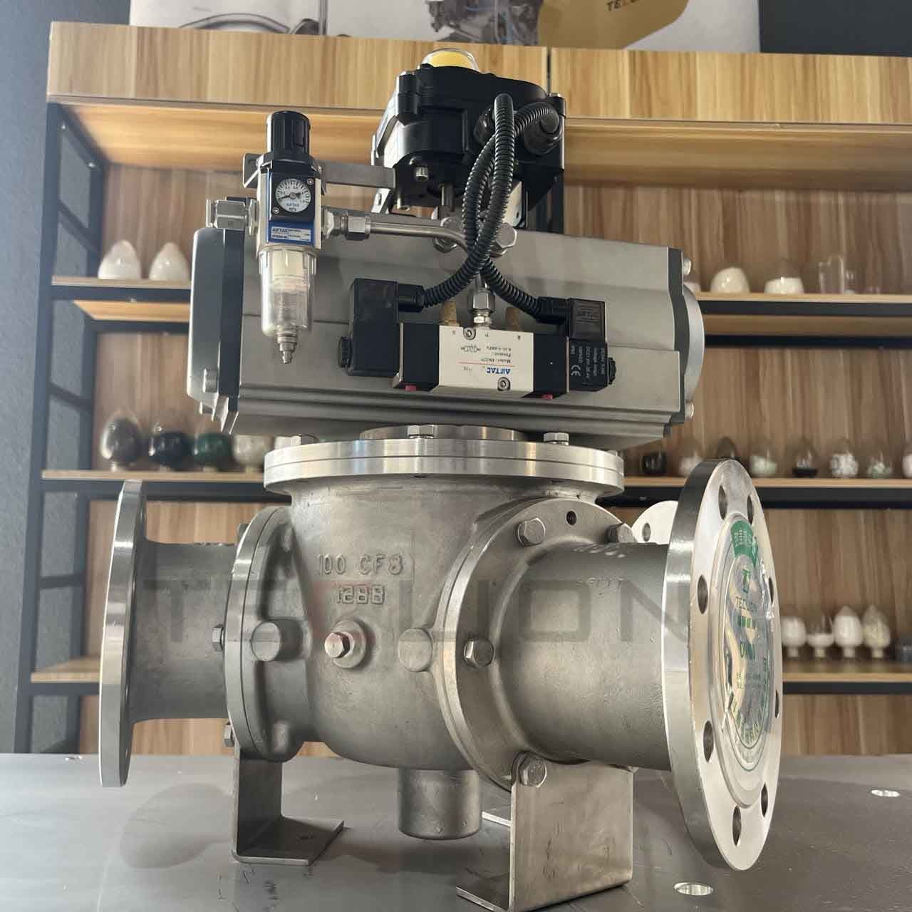 45 Degree Ceramic Sprayed Single Channel Ball directional valve for Dense Phase Conveying