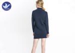 Chunky Womens High Neck Knitted Jumper Dress Ottoman Knitting Anti - Wrinkle