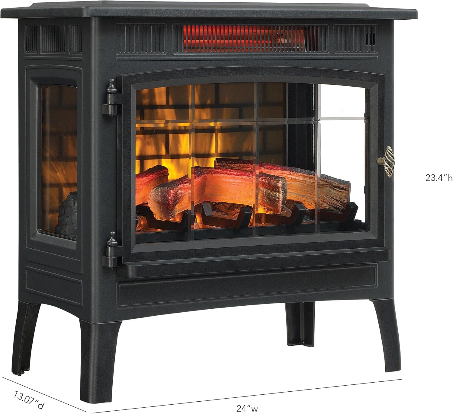 1000 Square Feet Heating Area Electric Fireplace with 3D Flame and Eco-friendly Design