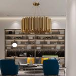 Luxury Gold Chandelier For Living Room Modern LED Home Decor tube chandelier(WH
