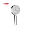 Buy cheap Column Chrome White Hand Showers Liquid Silicon Nozzle Round Easy Cleaning OEM from wholesalers