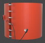 Orange Lithium Battery Heater Customized Oil Bucket Silicone Rubber Heating Pad