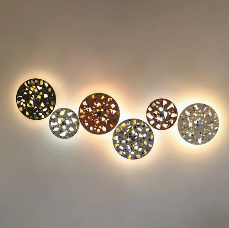 Simple morroco lighting marble bulb wall lamp for home decoration