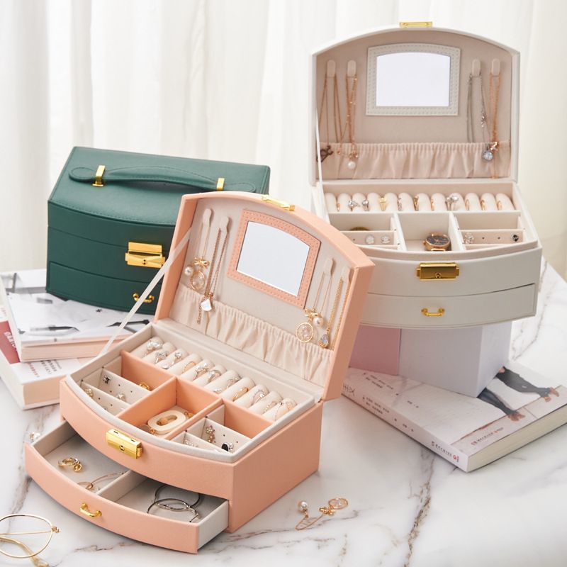 China Factory Wholesale Affordable Price Luxury Jewelry Set Box, PU Leather Display Box, Ring/Necklace Storage Box