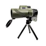 High Power Zoom BAK4 Prism Monocular Outdoor Green 23mm Big Eyepiece