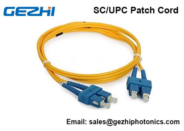 Buy cheap 3D Passed Optical Fiber Patch Cables SC / UPC - SC / UPC Single Mode Jumper Cord from wholesalers