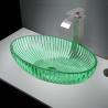 Buy cheap Transparent Green Glass Vessel Basins Cabinet Sink For Bathroom Decoration from wholesalers