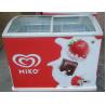 Buy cheap 335L Commercial Ice Cream Chest With Top Open Sliding Curved Glass Door from wholesalers