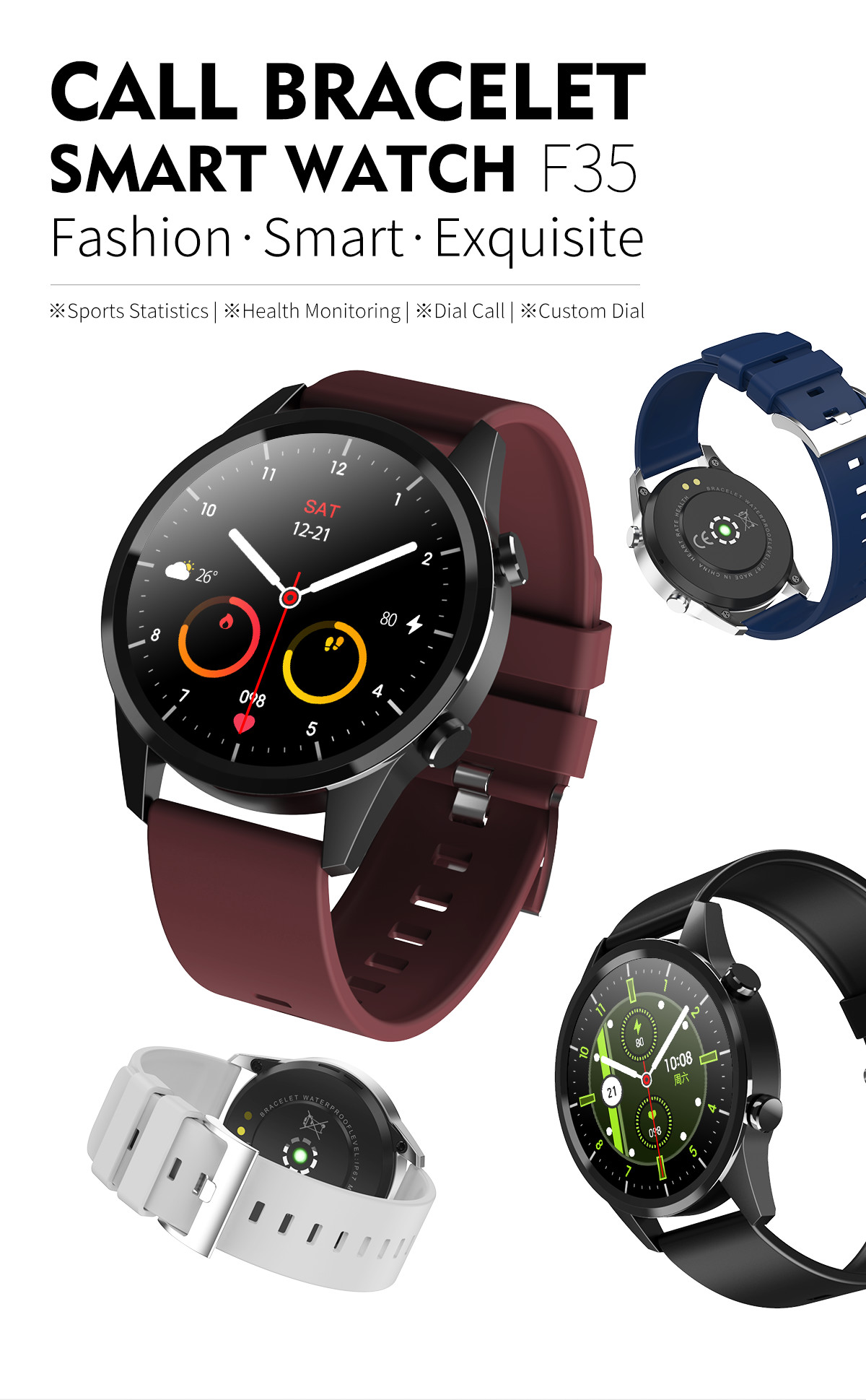 1.28" IPS 200mAh Ip67 Smart Sports Wristband Activity Fitness Tracker