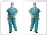 Breathable Disposable Medical Gowns SMS PP Short Sleeve Garments Comfortable