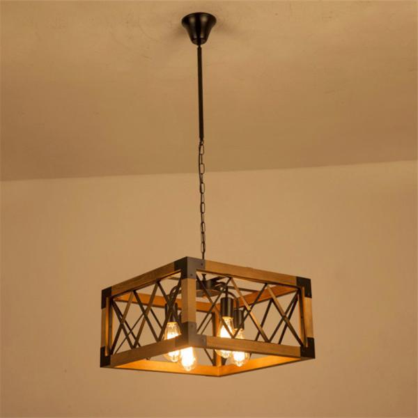 Buy cheap Vintage Loft Wood Chandelier Living Room Bedroom Dining Room Light Pendant Lamp(WH-VP-135) from wholesalers