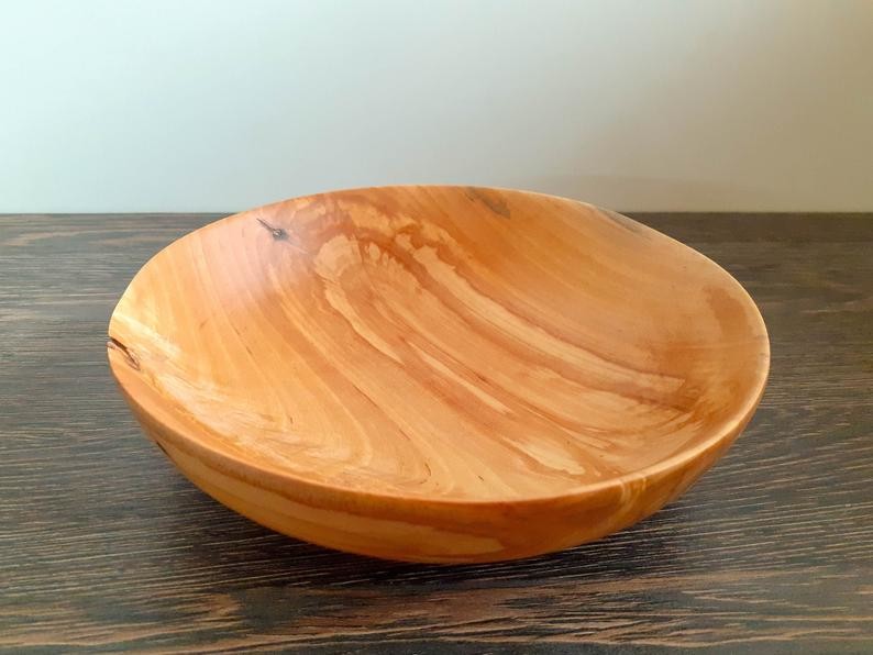 Beech Wood Large Wooden Fruit Bowl