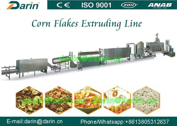 Automatic Snack Corn Chips Production Line / Cereals Corn Flakes Processing
