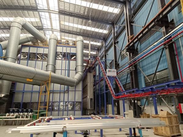 Electrostatic Powder Coating Production Equipment With Powder Coating Booth And