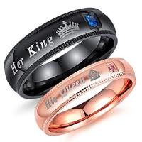 Buy cheap Couples Matching Promise Rings For Boyfriend And Girlfriend product