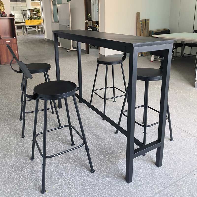 Black Wooden Home Bar Unit Corner Mini Bar Cabinet Liquor Bar Table