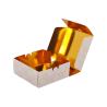 Buy cheap Customized Foldable Paper Cake Packaging Box With Flowers Shiny Inner Gold Card from wholesalers